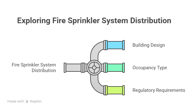 Distribution of fire sprinkler system image