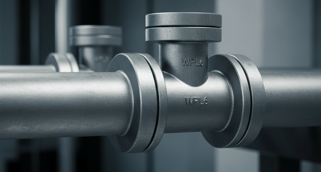 WPL6 elbow and tee fittings in industrial setup
