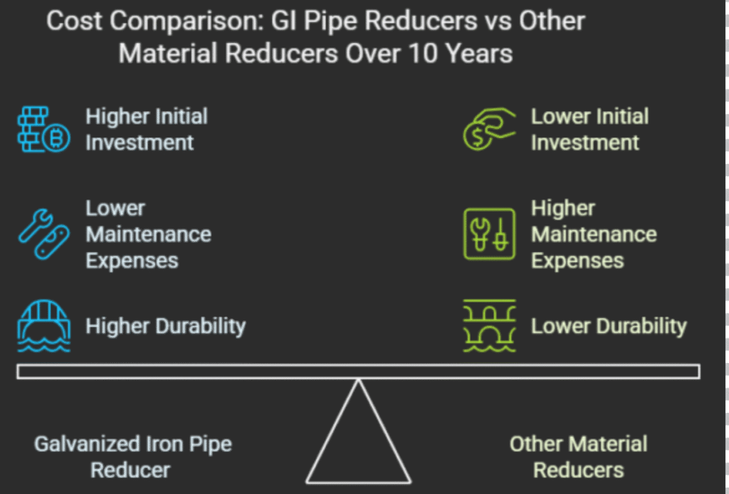 Cost Comparison: GI Pipe Reducers vs. Other Material Reducers Over 10 Years