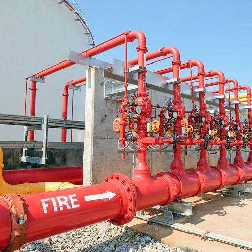 "Fortis Forge fire sprinkler threaded fittings installed in a building sprinkler system"