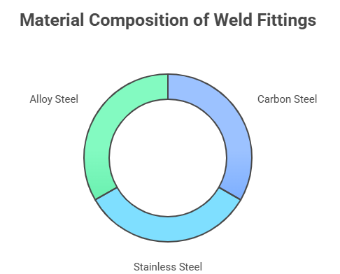 pie chart showing material composition percentages