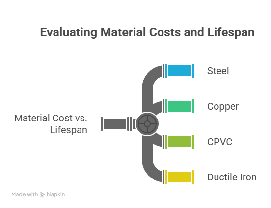 material cost and life span