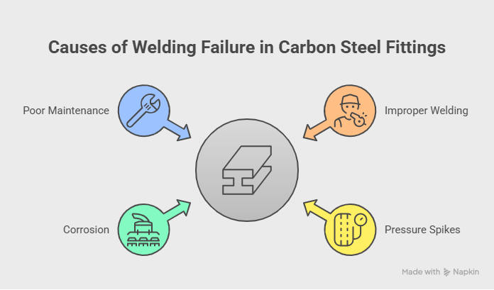illustrating common causes of welding failure in socket weld fittings