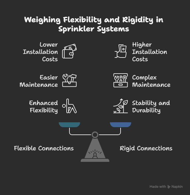 fire sprinkler flexibility vs rigid